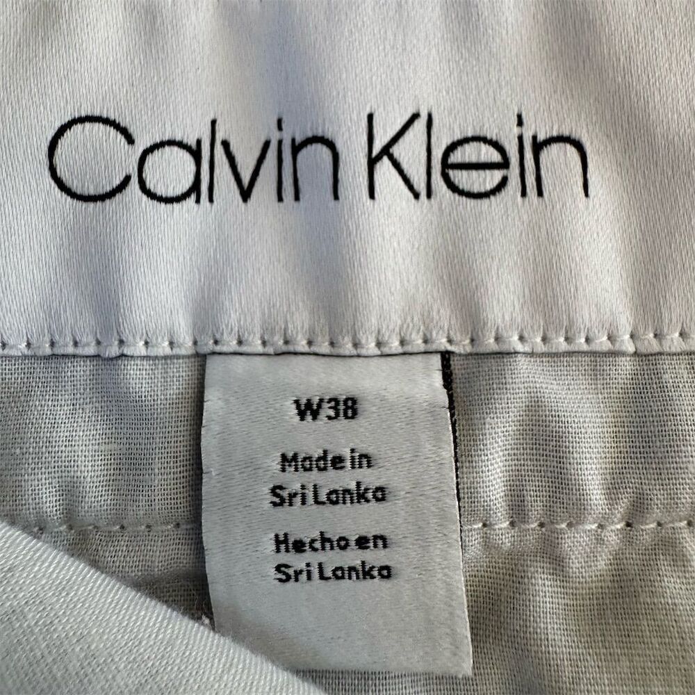 Calvin Klein Slim Fit Shorts Blue/Gray Men's Size 38 - Picture 5 of 8